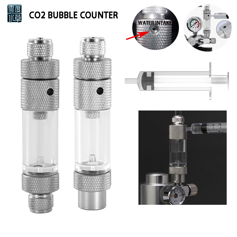 Glass Co2 Drop Checker - Aquarium CO2 bubble meter Water injection