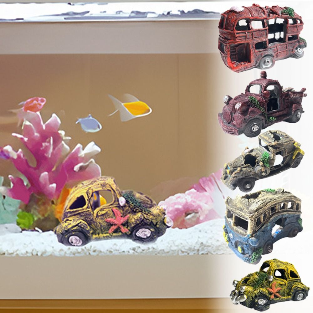 Aquarium Sand White - Multicolor Car Wreck Aquarium Decoration Broken