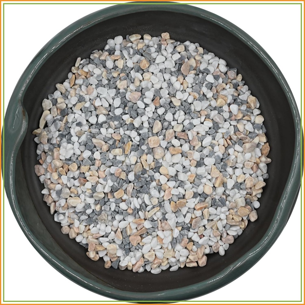 Aquarium Planted Plants - 2 LB Grey Mixed Pea Gravel,