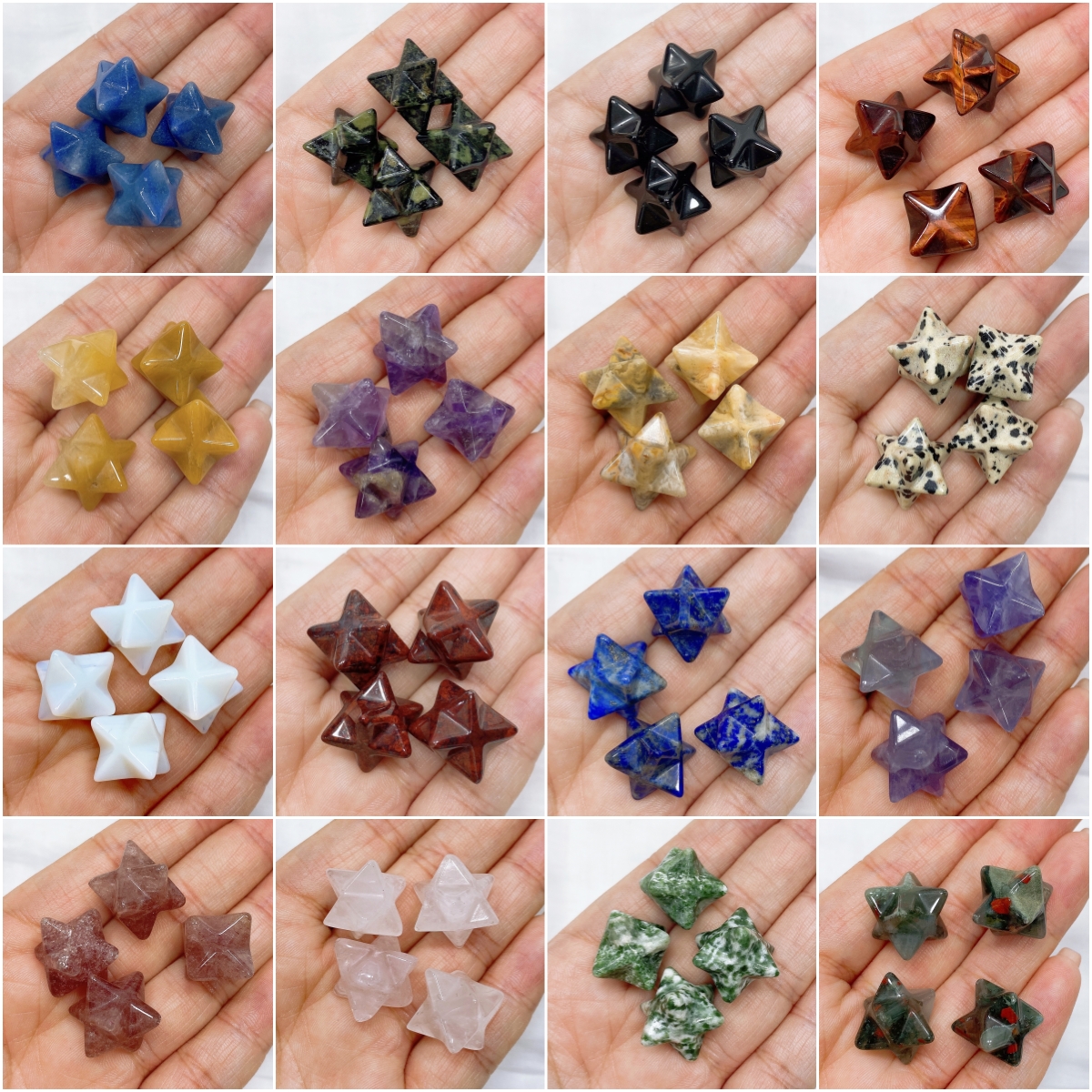 Aquarium Planet - 13MM Merkaba Star Natural Crystal Quartz