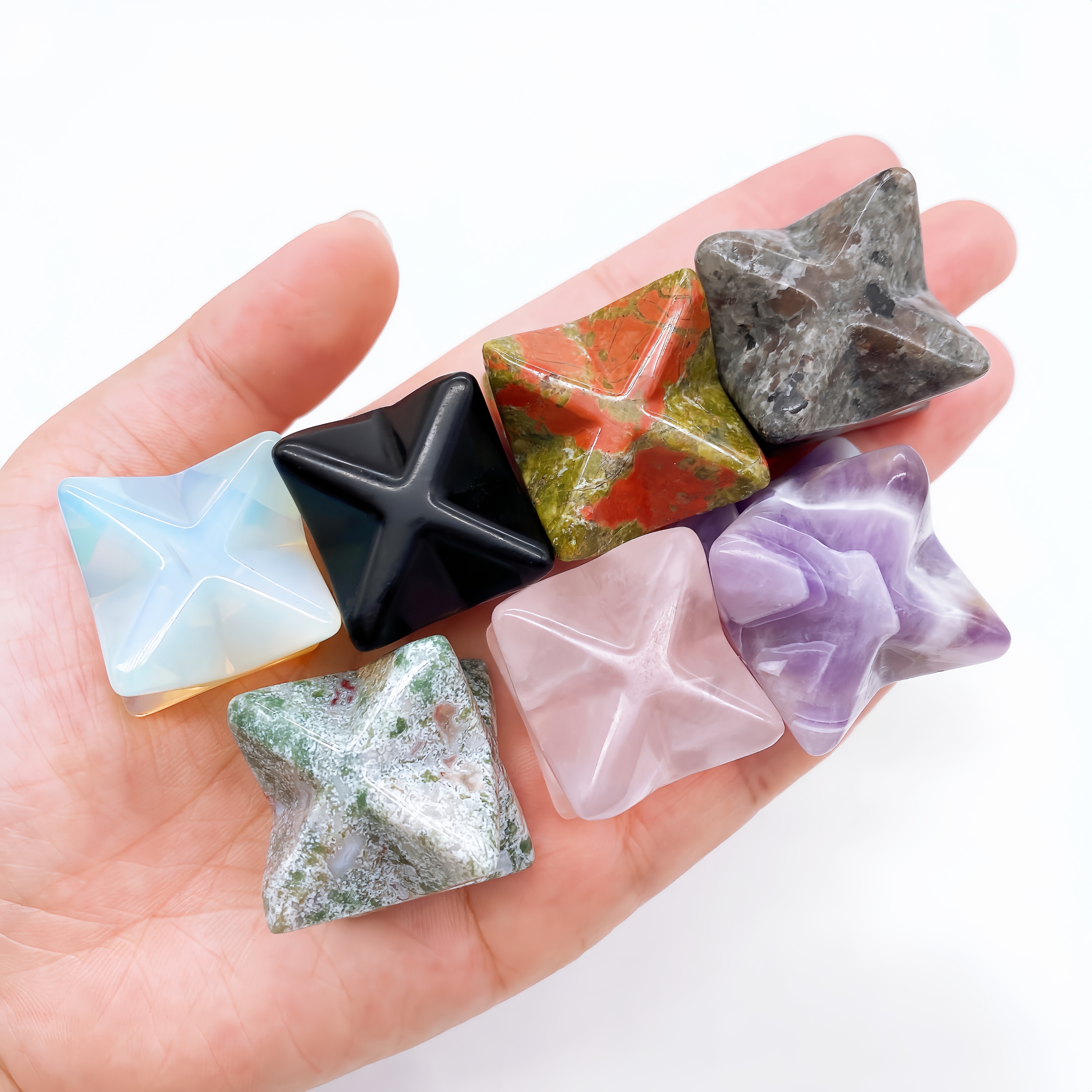 Aquarium Planet - 25*40mm Crystal Merkaba Star Natural Chakra