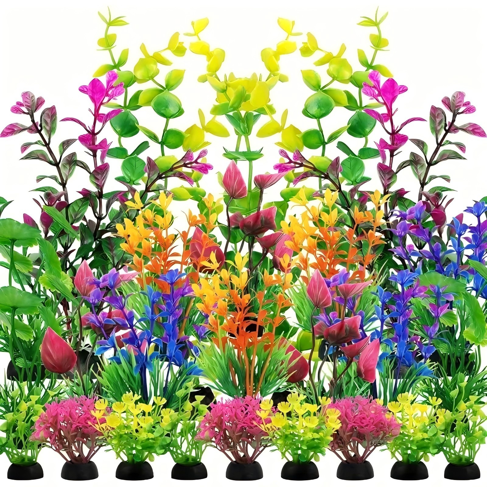 Planted Aquarium Aquascape - Aquarium Decor Set Artificial Plastic Plants