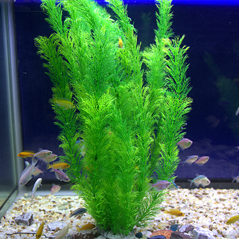 Planted Aquarium Freshwater - 30cm Aquarium Artificial Water Grass Green