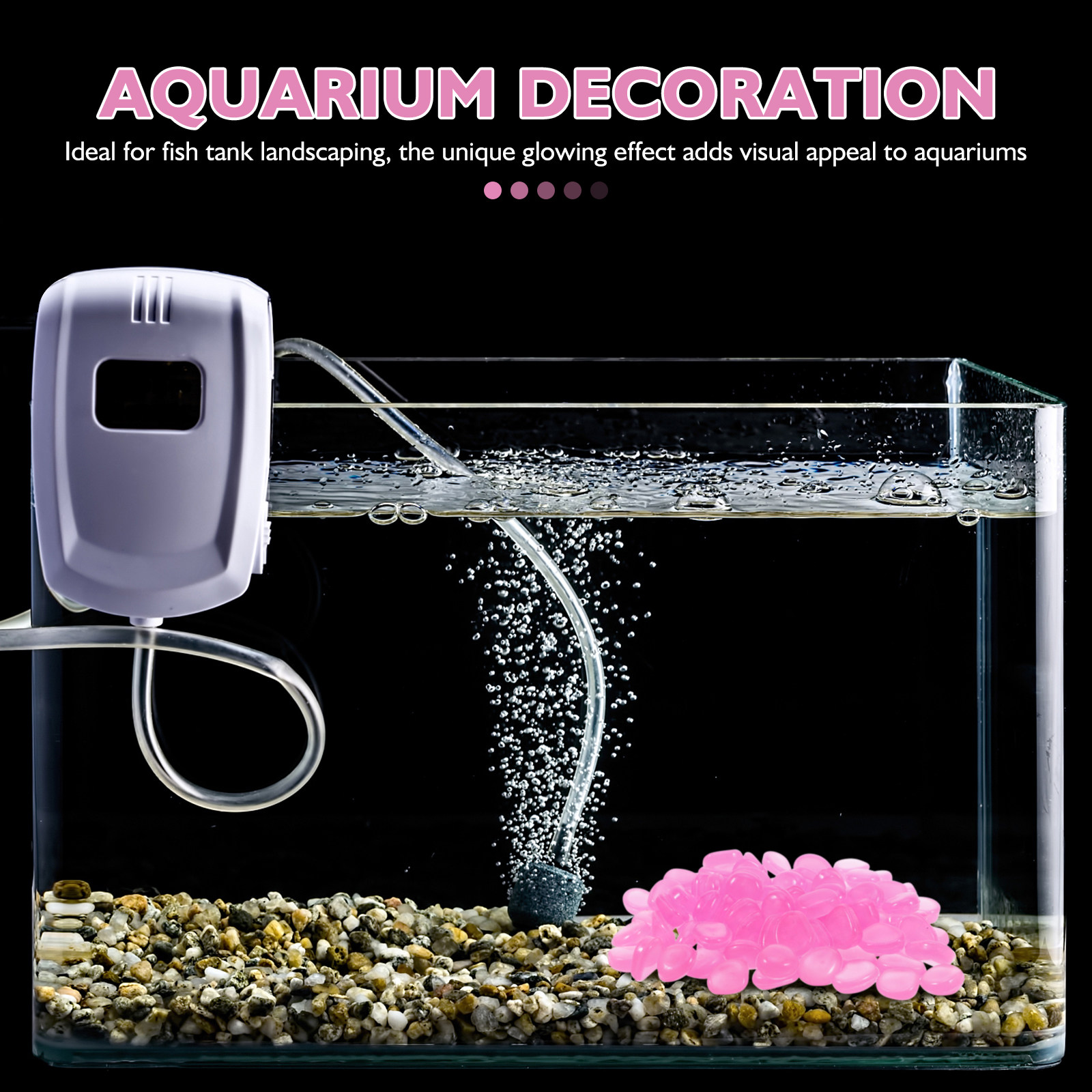 400Pcs Glowing Pebbles Violet  - Aquarium Plant Violet incelemesi ve fiyatı