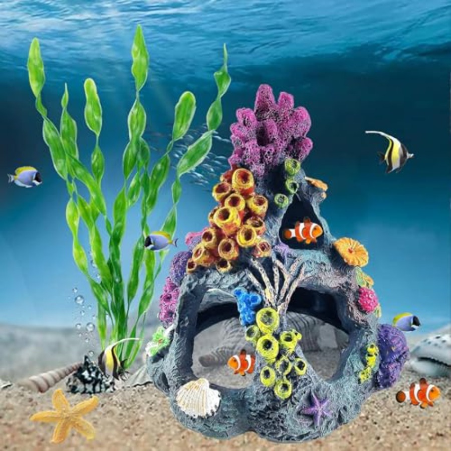Fish Tank Decoration Set, Aqua - Planted Aquarium For Betta incelemesi ve fiyatı