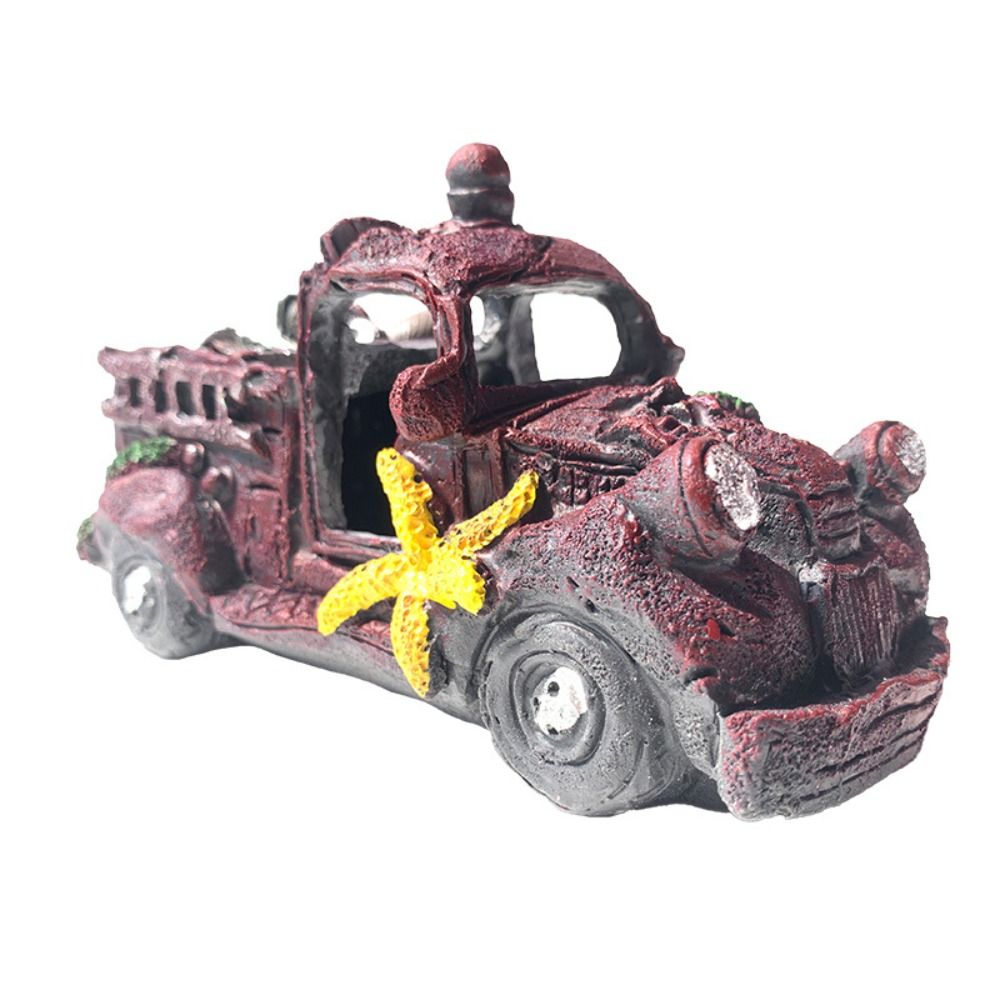Multicolor Car Wreck Aquarium  - Aquarium Sand White incelemesi ve fiyatı
