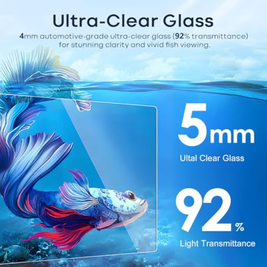 Glass Fish Tank Open-Back Lid  - Planted Aquarium For Betta incelemesi ve fiyatı