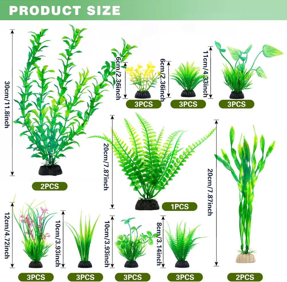26 PCS Aquarium Artificial Gre - Planted Aquarium For Betta incelemesi ve fiyatı