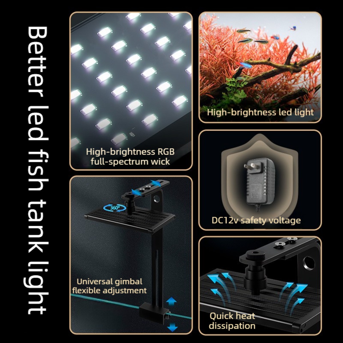 Dimmable LED Aquarium Light wi - Planted Aquarium Freshwater incelemesi ve fiyatı