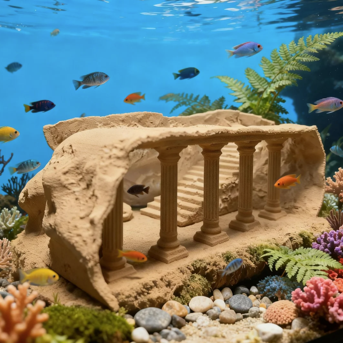 3D Castle Aquarium Decoration, - Aquarium Sand White incelemesi ve fiyatı